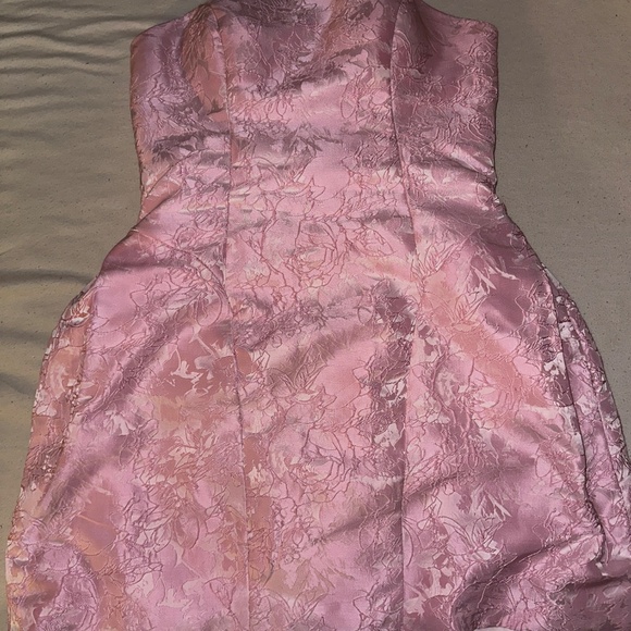 Pink Mini Strapless Corset Homecoming Dress - Picture 2 of 5